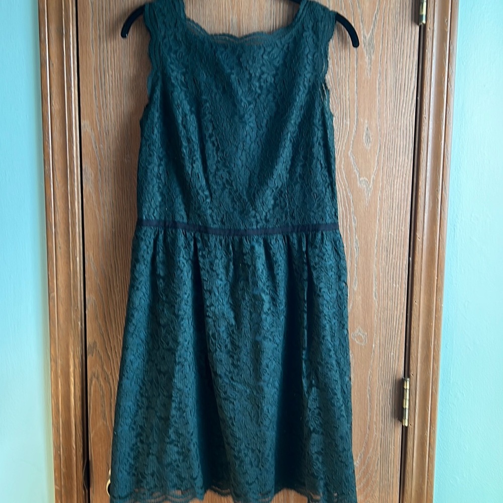 Hunter green lace dress